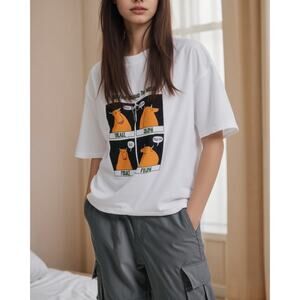 Vintage Y2K "Cows From Around The World" Graphic T-Shirt – Boxy Oversized Fit L